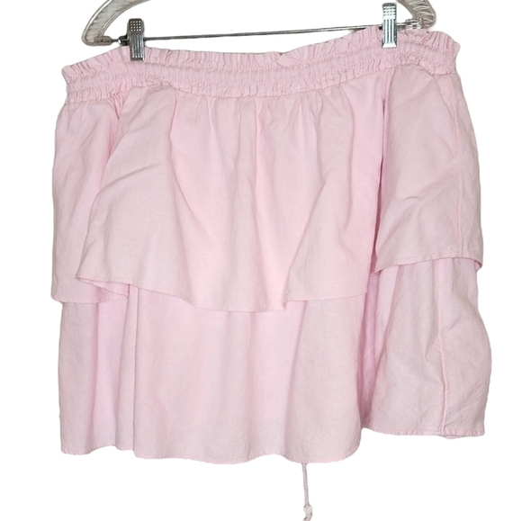 NWT Stoney Clover for Target linen blend stretch tiered mini skirt. - Picture 5 of 11